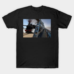 G Class Steam Train crossing the motor/railway bridge, Murray Bridge T-Shirt